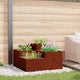 Vidaxl pot de fleur de jardin rouillé 80 x 80 x 48 cm acier corten
