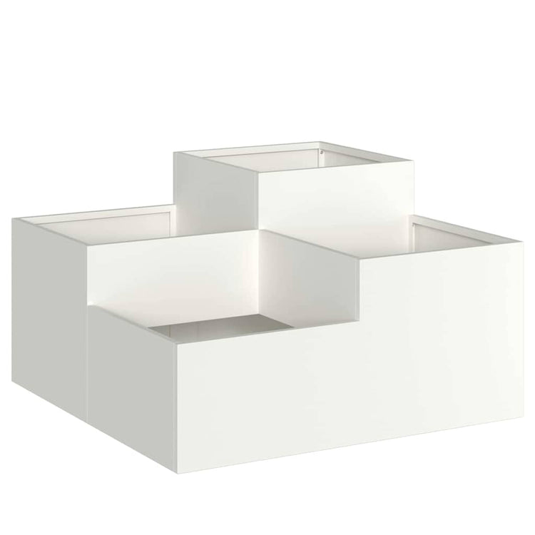 VidaXL pot de fleur de jardin blanc 100 x 100 x 48 cm acier