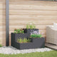 Vidaxl pot de fleur de jardin anthracite 80 x 80 x 60 cm acier