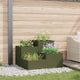 Vidaxxl pot de fleur de jardin vert olive 80 x 80 x 60 cm acier