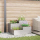 VidaXL pot de fleur de jardin argent 80 x 80 x 60 cm acier inoxydable