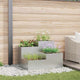 Vidaxl pot de fleur de jardin argent 80 x 80 x 60 cm acier galvanisé