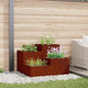Vidaxl pot de fleur de jardin rouillé 80 x 80 x 60 cm acier corten