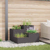 VidaXL pot de fleur de jardin noir 100 x 100 x 60 cm acier