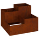 Vidaxl pot de fleur de jardin rouillé 100 x 100 x 60 cm acier corten