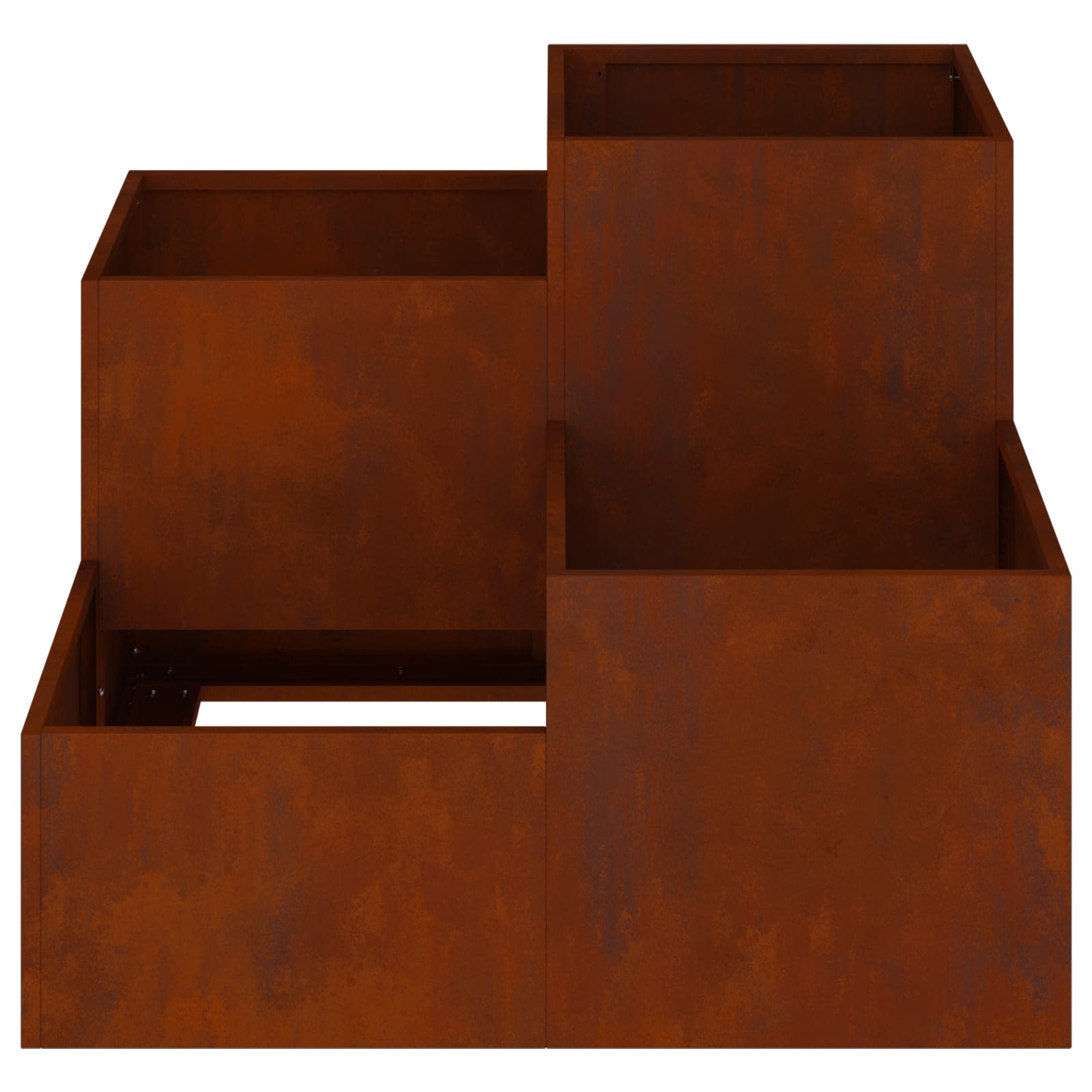 Vidaxl pot de fleur de jardin rouillé 100 x 100 x 60 cm acier corten