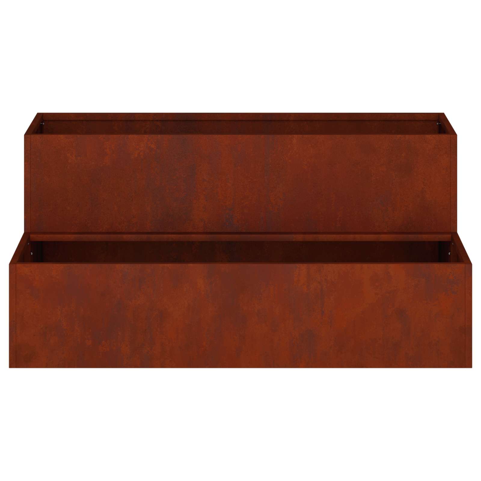 Vidaxl pot de fleur de jardin rouillé 100 x 60 x 45 cm acier corten