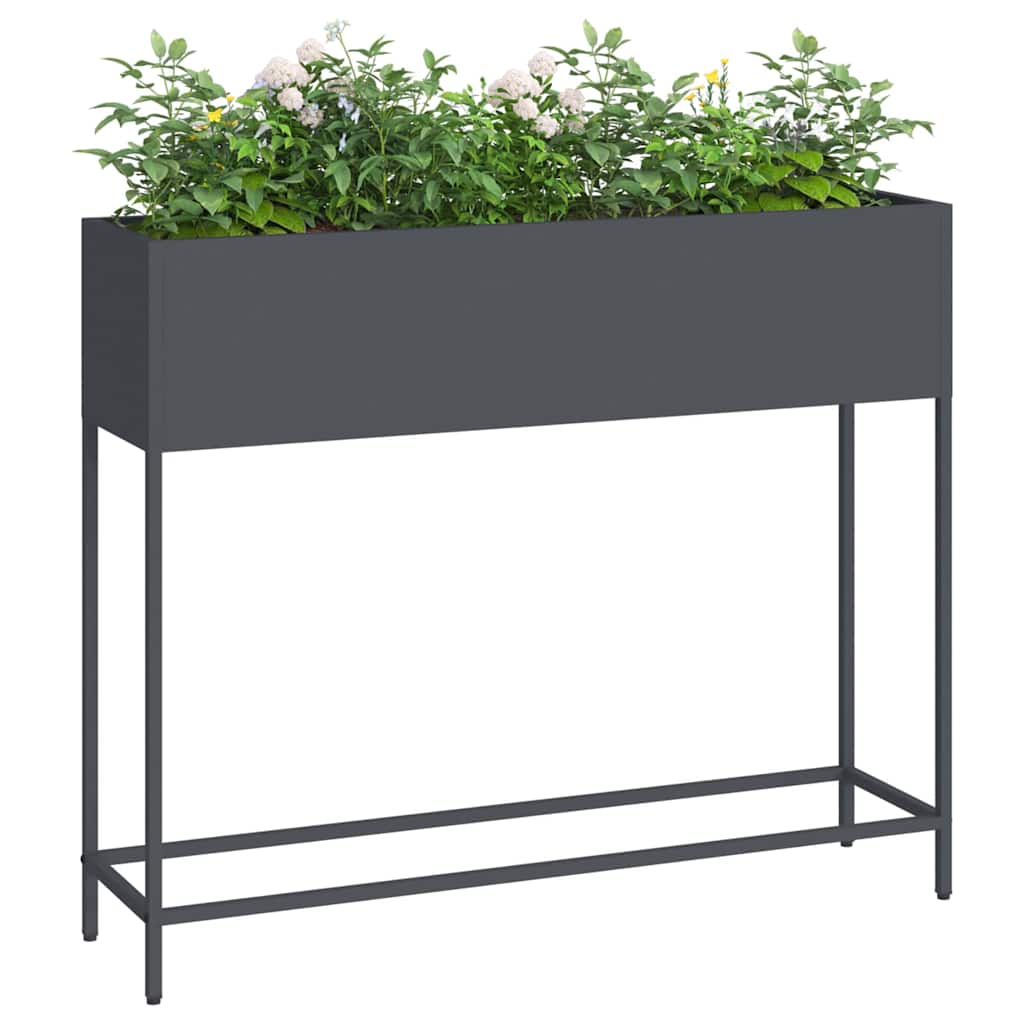 Vidaxl jardinière surélevée anthracite 100 x 26 x 82 cm acier