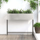 Vidaxl jardinière surélevée argent 100 x 26 x 82 cm acier inoxydable