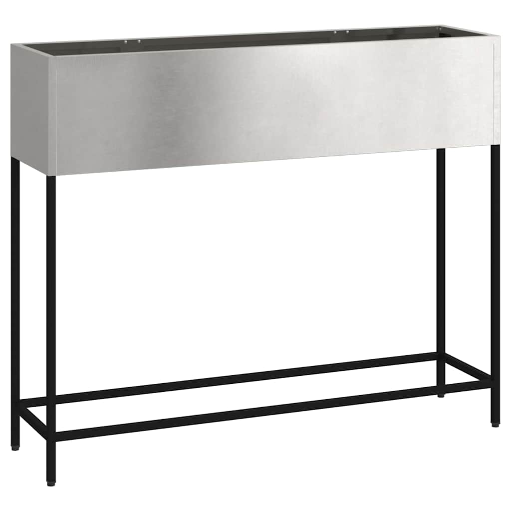 Vidaxl jardinière surélevée argent 100 x 26 x 82 cm acier inoxydable