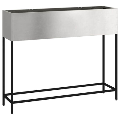 Vidaxl jardinière surélevée argent 100 x 26 x 82 cm acier inoxydable