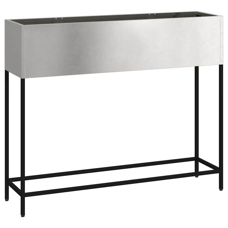 Vidaxl jardinière surélevée argent 100 x 26 x 82 cm acier inoxydable