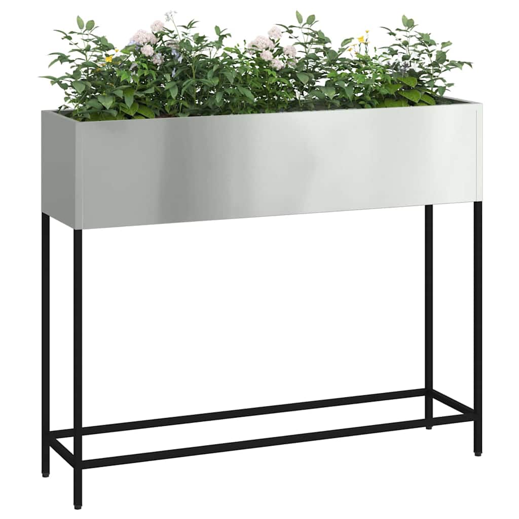 VidaXL jardinière surélevée argent 100 x 26 x 82 cm