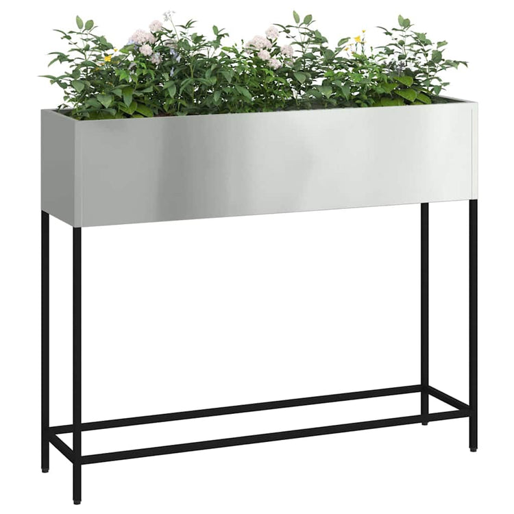 VidaXL jardinière surélevée argent 100 x 26 x 82 cm
