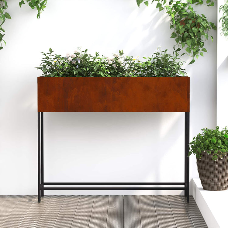 Vidaxl jardinière surélevée rouillé 100 x 26 x 82 cm acier corten