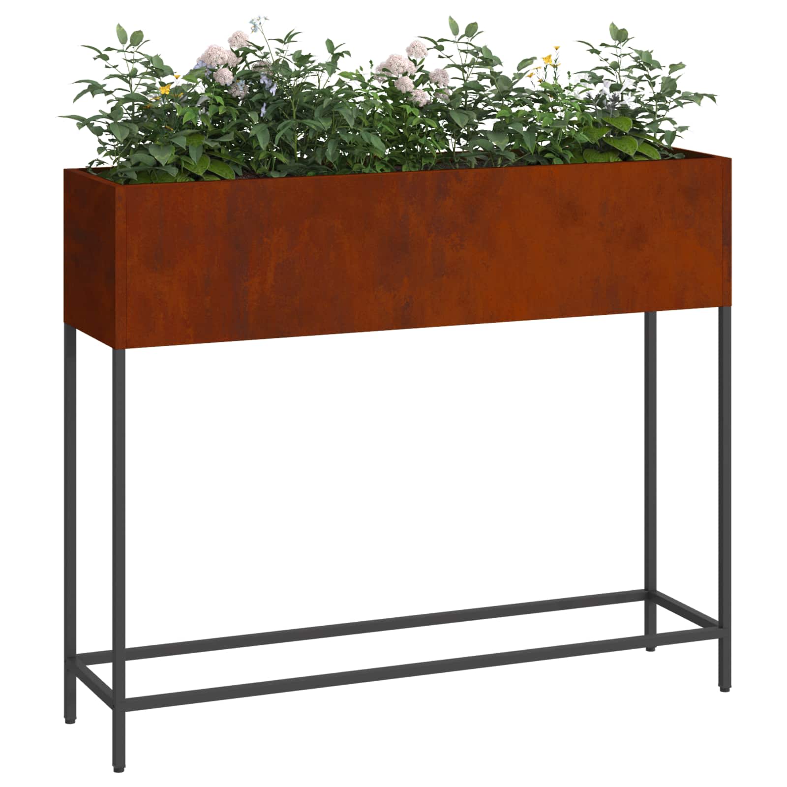 Vidaxl jardinière surélevée rouillé 100 x 26 x 82 cm acier corten