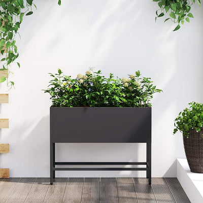 Vidaxx jardinière surélevée noir 60 x 26 x 45 cm acier