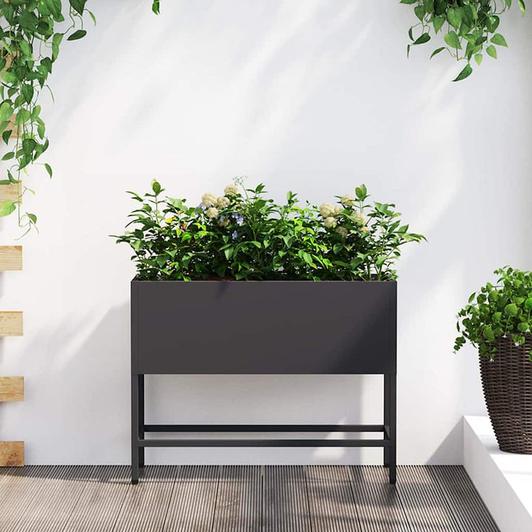 Vidaxx jardinière surélevée noir 60 x 26 x 45 cm acier