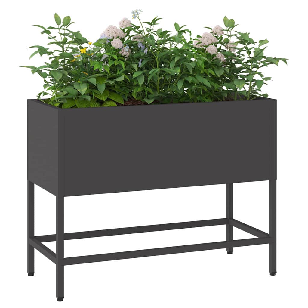 Vidaxx jardinière surélevée noir 60 x 26 x 45 cm acier