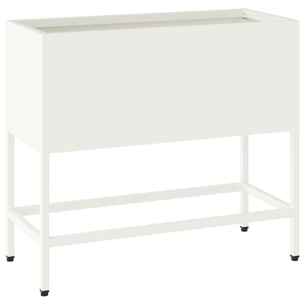 Vidaxx jardinière surélevée blanc 60 x 26 x 45 cm acier