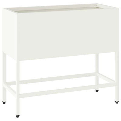 Vidaxx jardinière surélevée blanc 60 x 26 x 45 cm acier