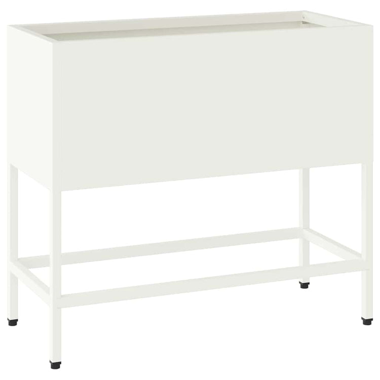 Vidaxx jardinière surélevée blanc 60 x 26 x 45 cm acier