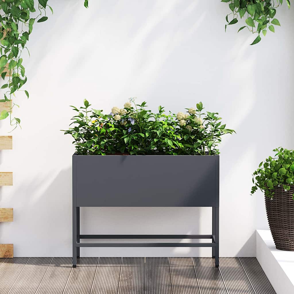 Vidaxl jardinière surélevée anthracite 60 x 26 x 45 cm acier