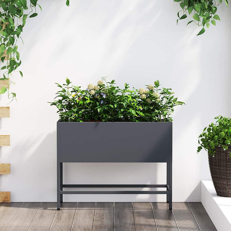 Vidaxl jardinière surélevée anthracite 60 x 26 x 45 cm acier