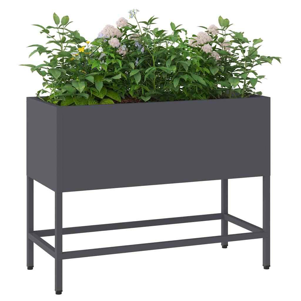 Vidaxl jardinière surélevée anthracite 60 x 26 x 45 cm acier