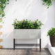 Vidaxl jardinière surélevée argent 60 x 26 x 45 cm acier inoxydable