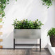 Vidaxxl jardinière surélevée argent 60 x 26 x 45 cm