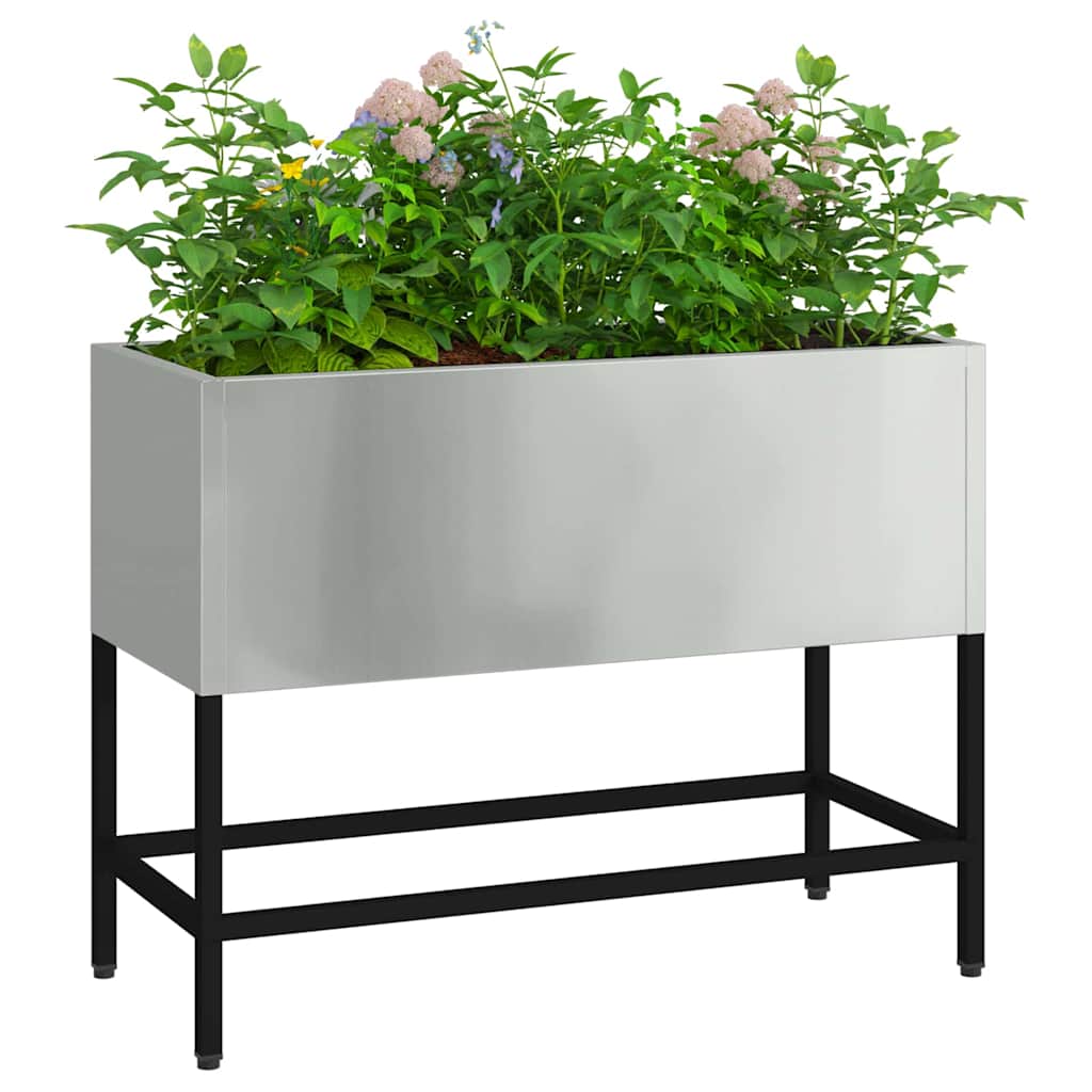 Vidaxxl jardinière surélevée argent 60 x 26 x 45 cm