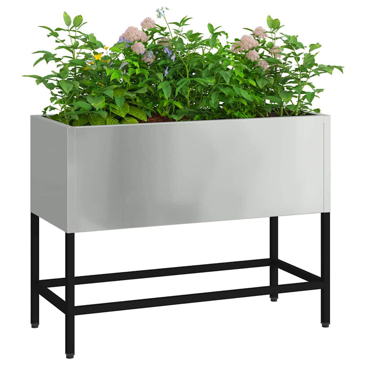 Vidaxxl jardinière surélevée argent 60 x 26 x 45 cm