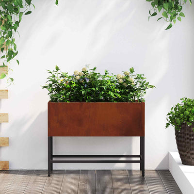 Vidaxl jardinière surélevée rouillé 60 x 26 x 45 cm acier corten