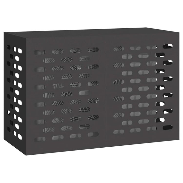 VidaXL couvercle de climatiseur noir 90 x 40 x 60 cm acier