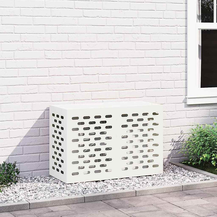 VidaXL couvercle de climatiseur blanc 90 x 40 x 60 cm acier