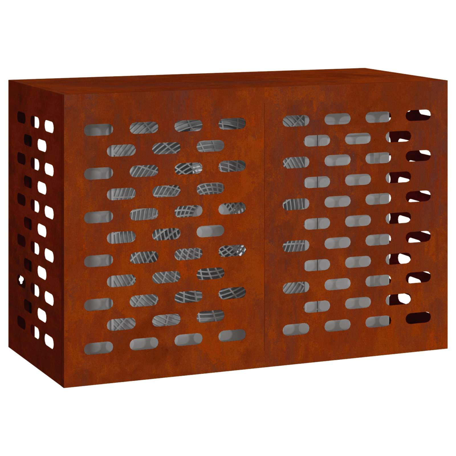 Vidaxl cache climatiseur rouillé 90 x 40 x 60 cm acier corten