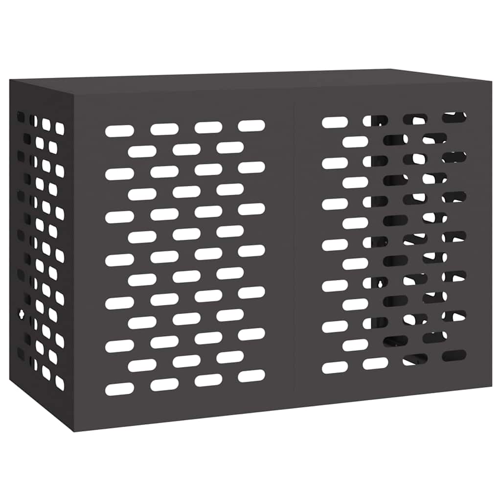 Vidaxx couvercle de climatiseur noir 100 x 50 x 70 cm acier