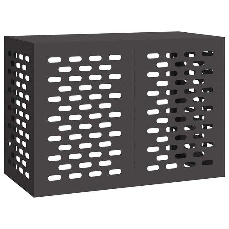 Vidaxx couvercle de climatiseur noir 100 x 50 x 70 cm acier
