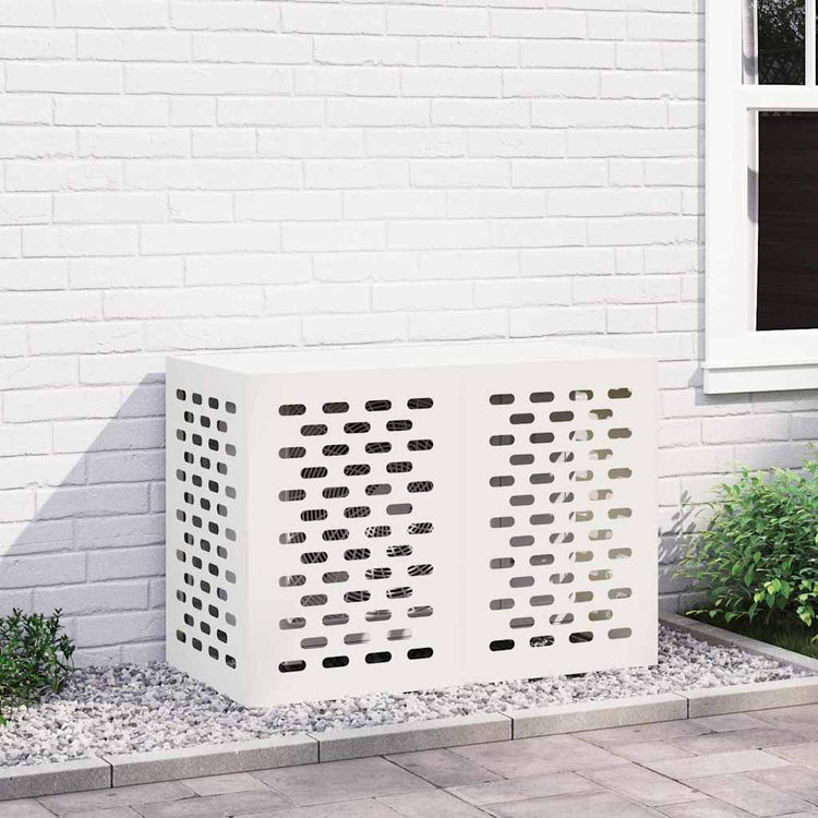 Vidaxx couvercle de climatiseur blanc 100 x 50 x 70 cm en acier