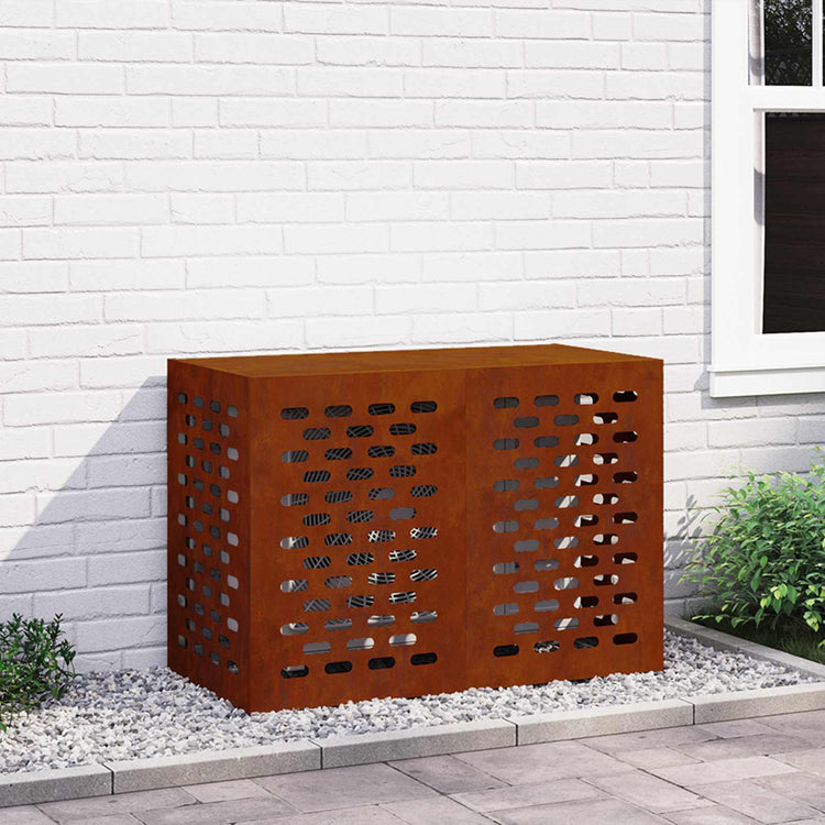 Vidaxxl couvercle de climatiseur rouillé 100 x 50 x 70 cm acier corten