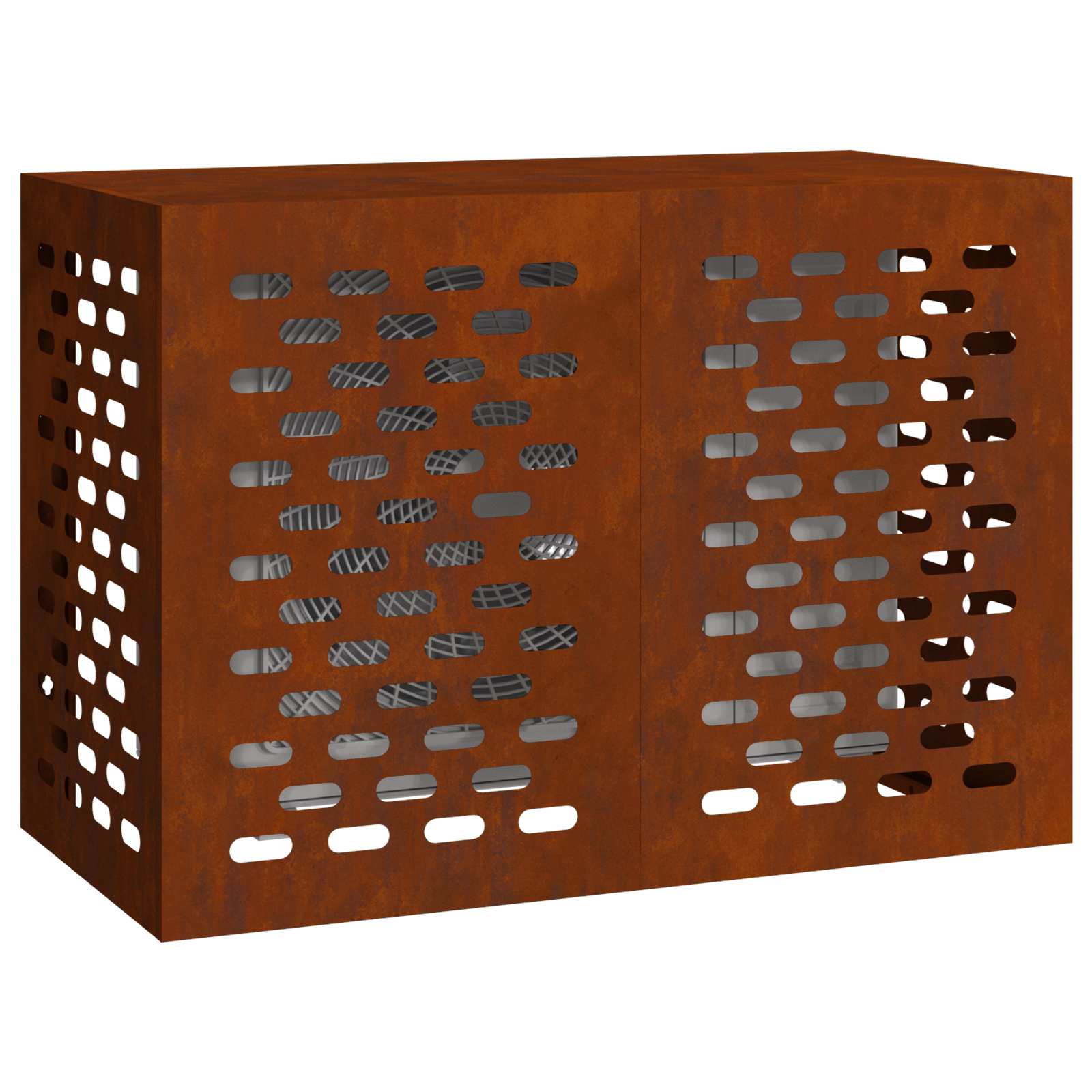 Vidaxxl couvercle de climatiseur rouillé 100 x 50 x 70 cm acier corten