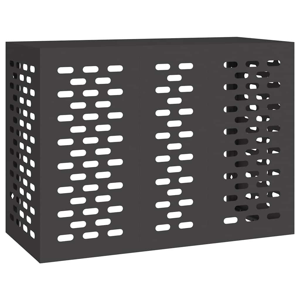 Vidaxx couvercle de climatiseur noir 110 x 50 x 80 cm acier