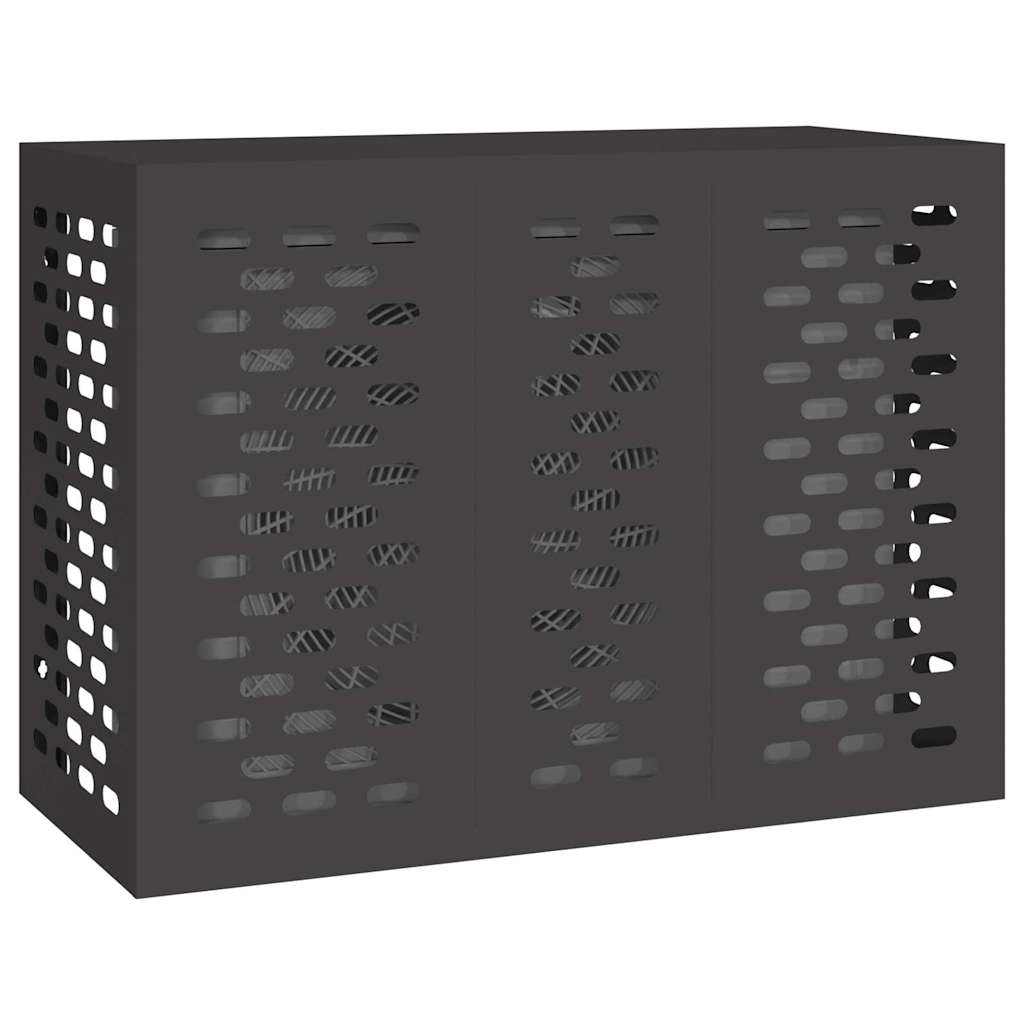 Vidaxx couvercle de climatiseur noir 110 x 50 x 80 cm acier