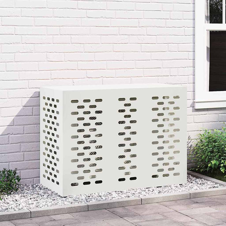 VidaXL couvercle de climatiseur blanc 110 x 50 x 80 cm acier