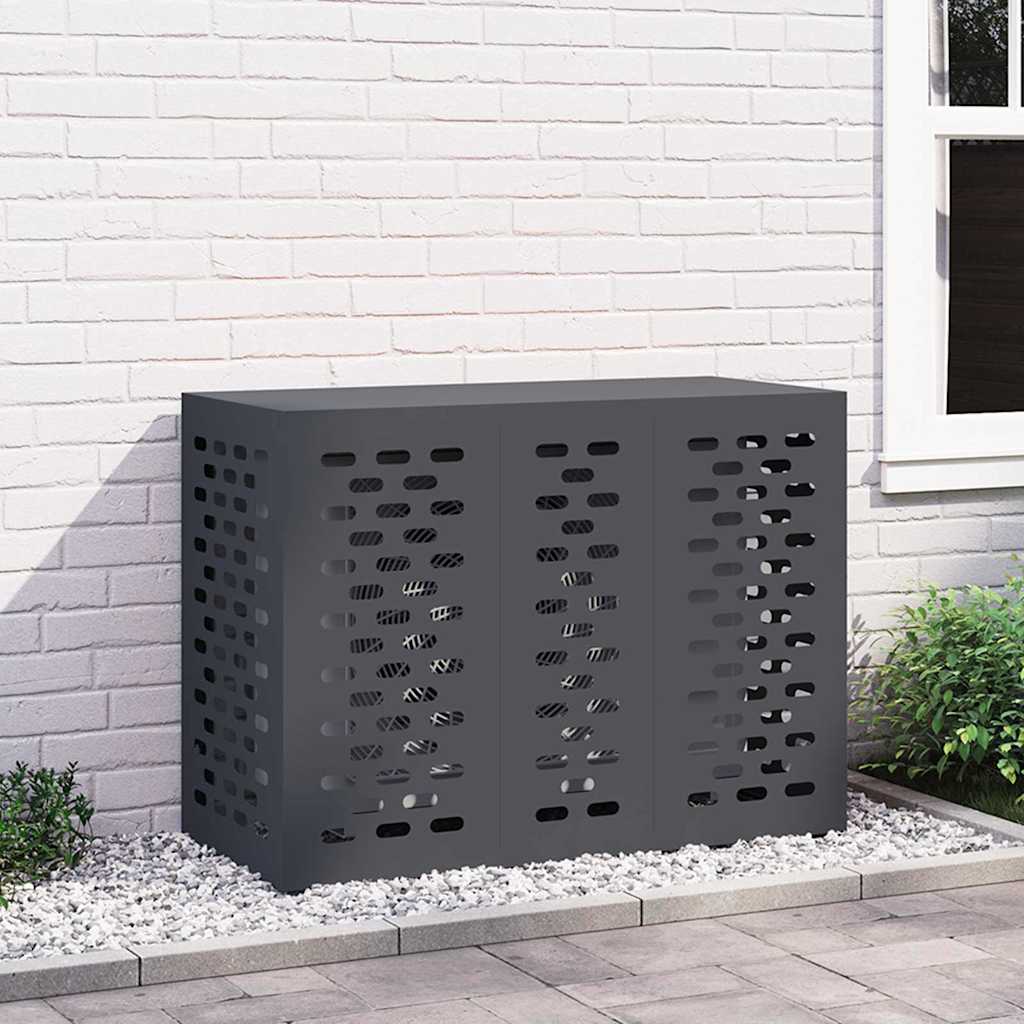 Vidaxxl housse de climatiseur anthracite 110 x 50 x 80 cm acier