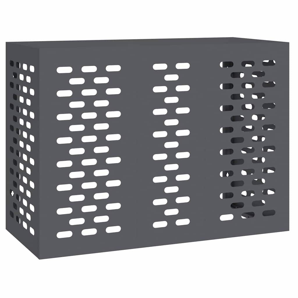 Vidaxxl housse de climatiseur anthracite 110 x 50 x 80 cm acier