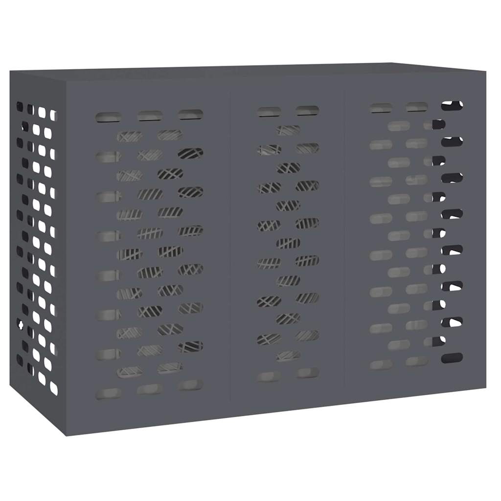 Vidaxxl housse de climatiseur anthracite 110 x 50 x 80 cm acier