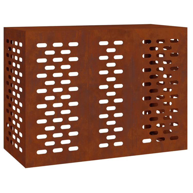 Vidaxxl couvercle de climatiseur rouillé 110 x 50 x 80 cm acier corten