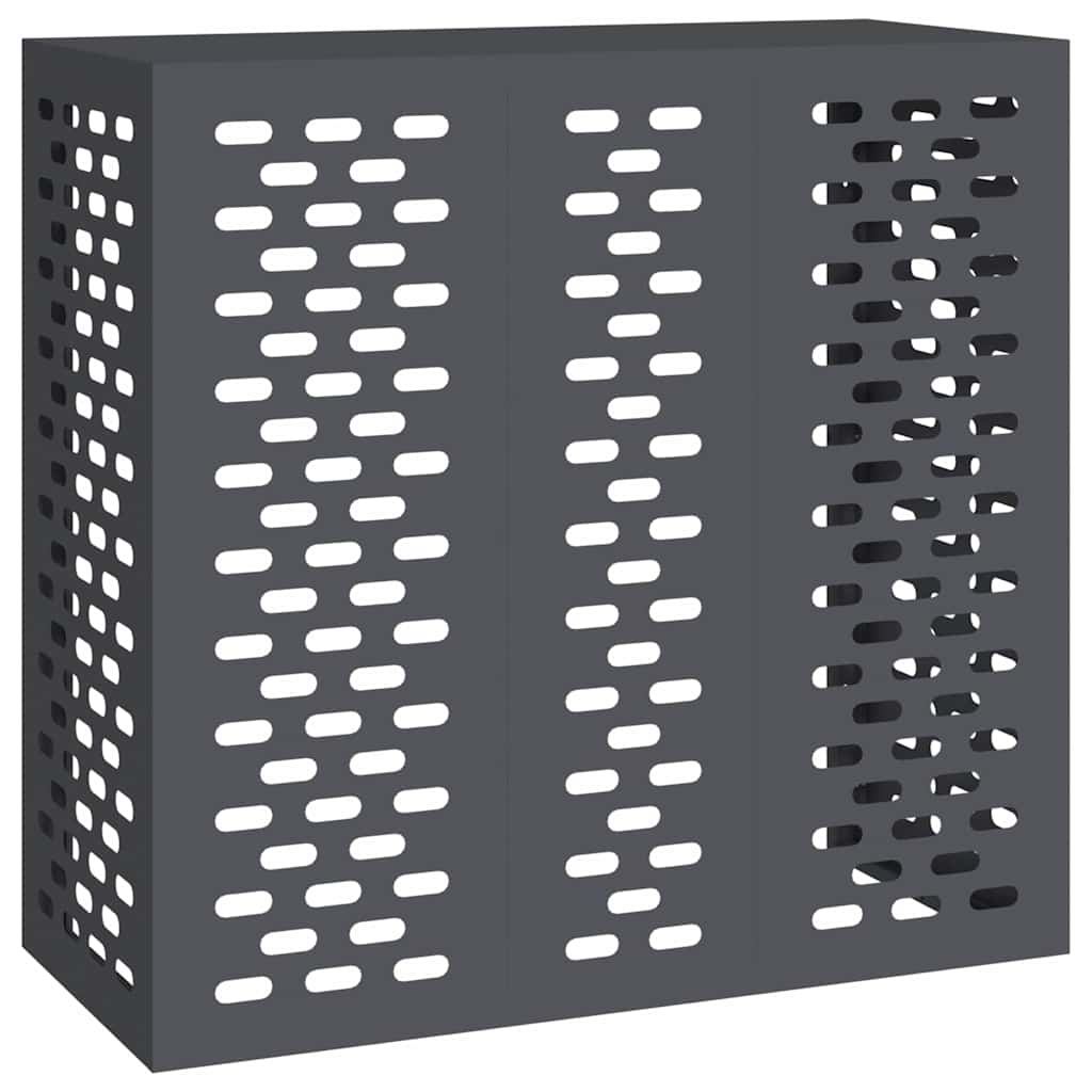 Vidaxxl housse de climatiseur anthracite 110 x 50 x 105 cm acier